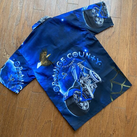 Orange County Choppers All Over Print Y2K 2000s Shirt - Picture 3 of 4